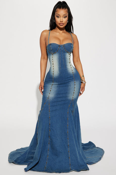 Buy jeans gown for women in India @ Limeroad